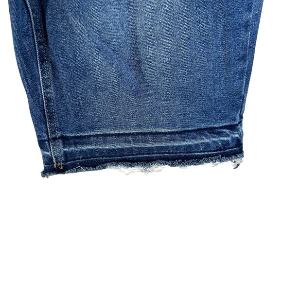 Time and Tru Maternity Denim Cuffed Frayed Bermuda Shorts Full Belly Band M 8-10 - Picture 5 of 8